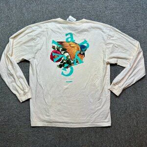 Akomplice Streetwear Long Sleeve T-Shirt in Cream / Floral Size Mens Large